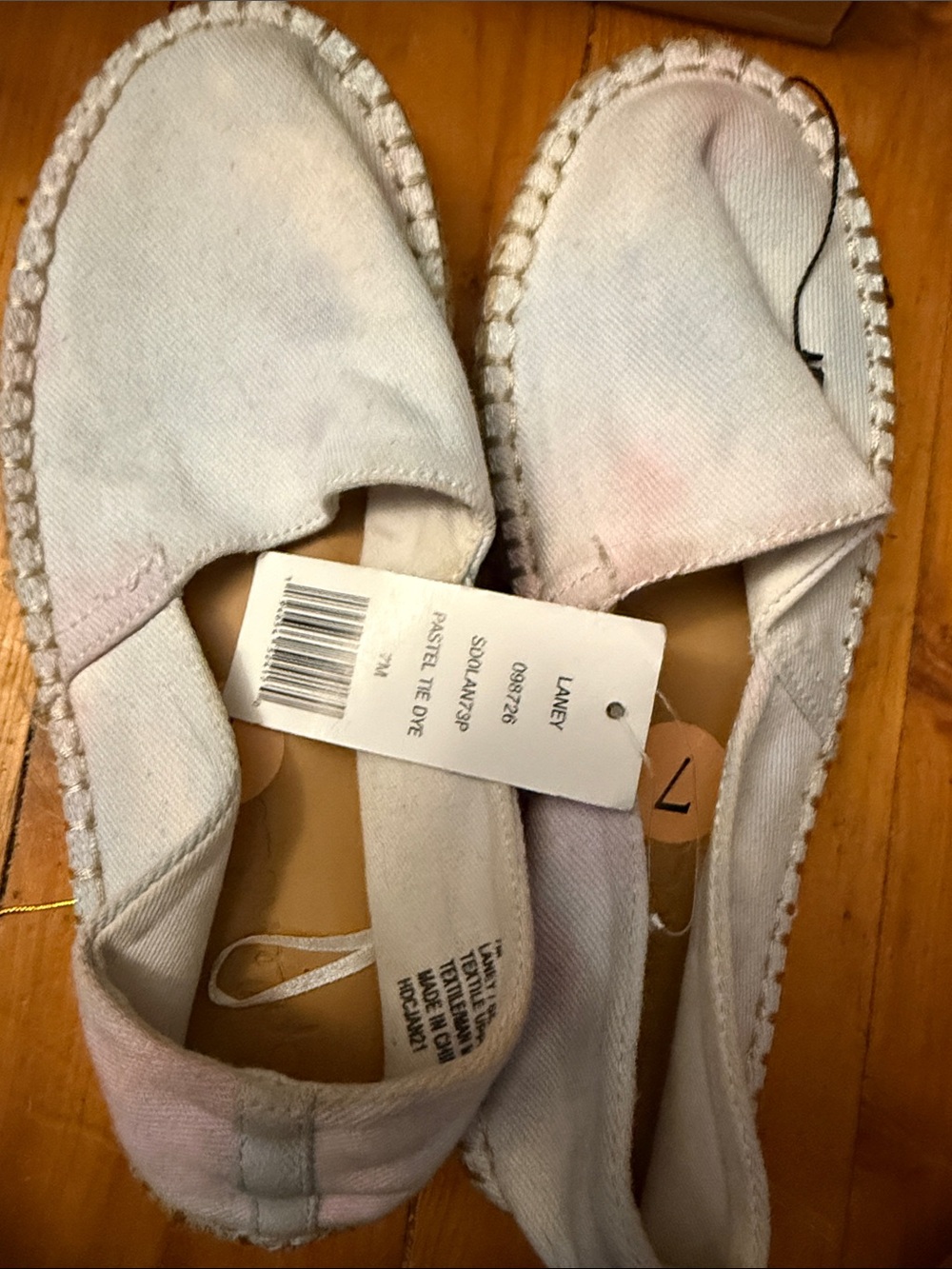 Splendid Pastel Tie-Dye Espadrilles in Pink and Blue